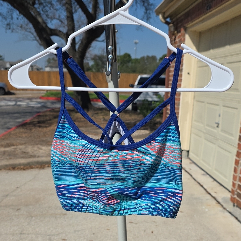 SO Multicolor Strappy Swim Top